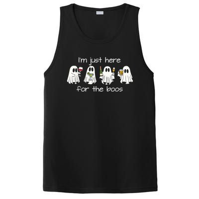 IM Just Here For The Boos Funny Halloween Ghost PosiCharge Competitor Tank