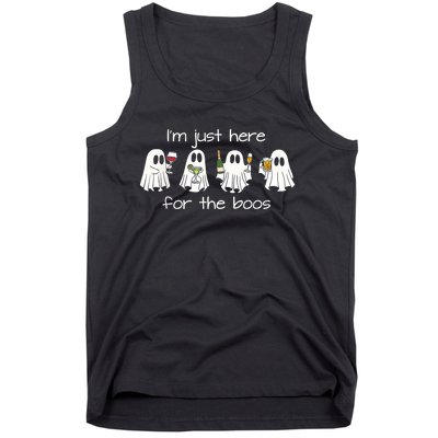 IM Just Here For The Boos Funny Halloween Ghost Tank Top