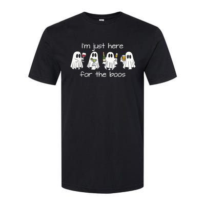 IM Just Here For The Boos Funny Halloween Ghost Softstyle CVC T-Shirt