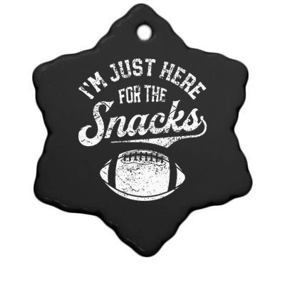 I'm Just Here For The Snacks Ceramic Star Ornament