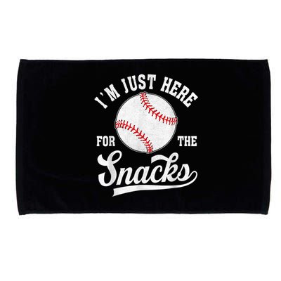 I’m Just Here For The Snacks Funny Fantasy Baseball League Microfiber Hand Towel