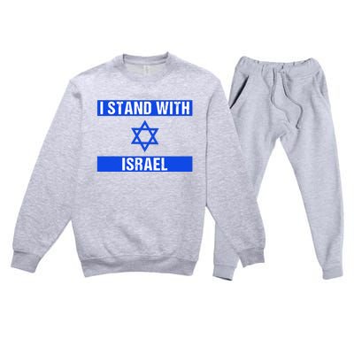 Israel Jewish Heritage Flag Show Your Support Premium Crewneck Sweatsuit Set