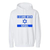 Israel Jewish Heritage Flag Show Your Support Garment-Dyed Fleece Hoodie