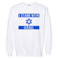 Israel Jewish Heritage Flag Show Your Support Garment-Dyed Sweatshirt