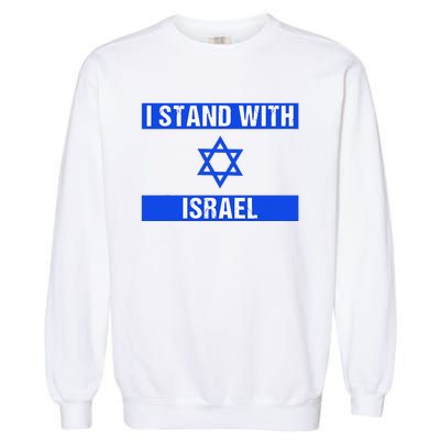 Israel Jewish Heritage Flag Show Your Support Garment-Dyed Sweatshirt