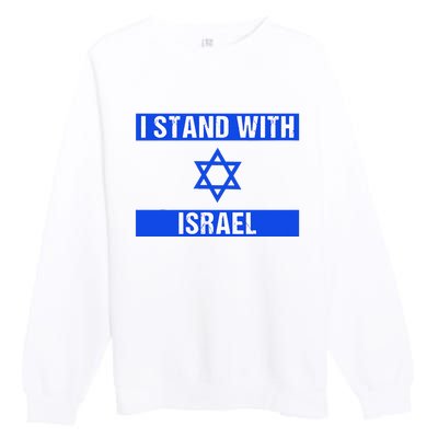 Israel Jewish Heritage Flag Show Your Support Premium Crewneck Sweatshirt