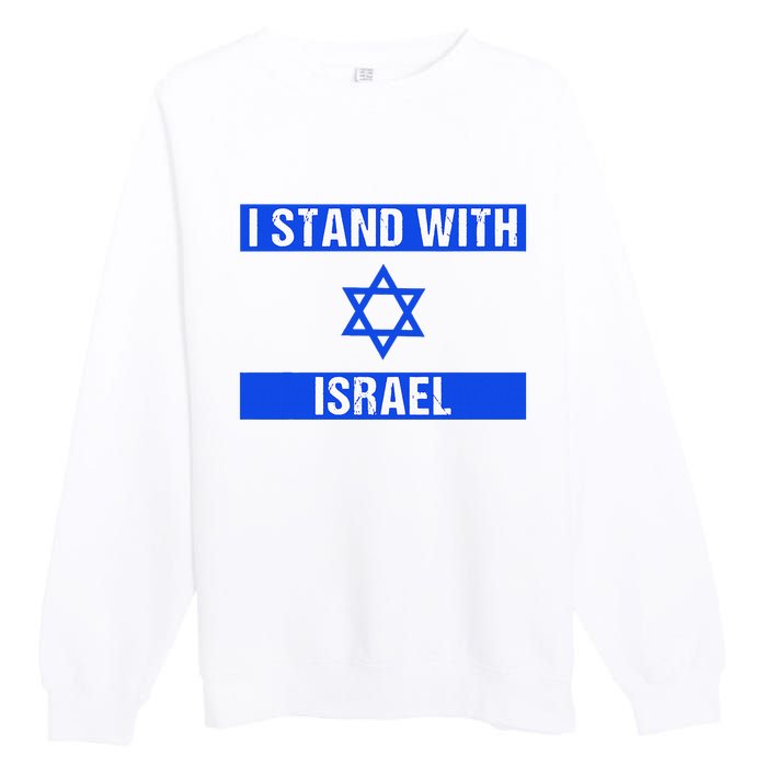 Israel Jewish Heritage Flag Show Your Support Premium Crewneck Sweatshirt