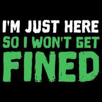 IM Just Here So I WonT Get Fined Sport Athletic Fun Impact Tech Backpack