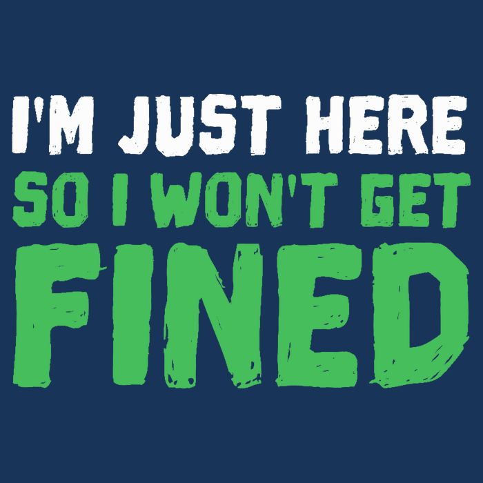 IM Just Here So I WonT Get Fined Sport Athletic Fun Doggie Tank