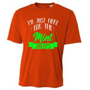 I'm Just Here For The Mint Juleps Fun Derby Funny Gift Cooling Performance Crew T-Shirt