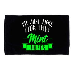 I'm Just Here For The Mint Juleps Fun Derby Funny Gift Microfiber Hand Towel