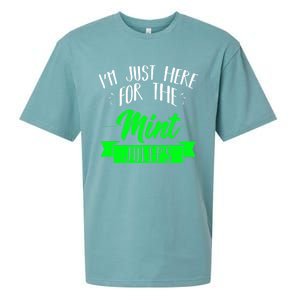 I'm Just Here For The Mint Juleps Fun Derby Funny Gift Sueded Cloud Jersey T-Shirt