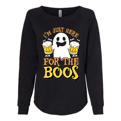 I'm Just Here For The Boos Gift Ghost Booze Gift Halloween Gift Womens California Wash Sweatshirt