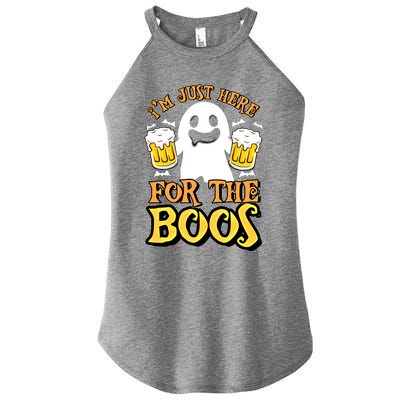 I'm Just Here For The Boos Gift Ghost Booze Gift Halloween Gift Women's Perfect Tri Rocker Tank