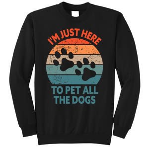 I'm Just Here To Pet All The Dogs Shirt Funny Dog Premium Sweatshirt