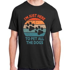 I'm Just Here To Pet All The Dogs Shirt Funny Dog Premium Adult ChromaSoft Performance T-Shirt