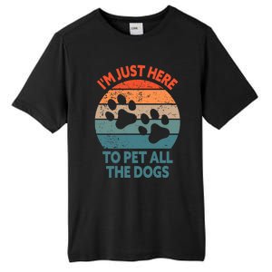 I'm Just Here To Pet All The Dogs Shirt Funny Dog Premium Tall Fusion ChromaSoft Performance T-Shirt