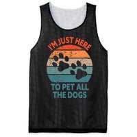 I'm Just Here To Pet All The Dogs Shirt Funny Dog Premium Mesh Reversible Basketball Jersey Tank