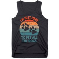 I'm Just Here To Pet All The Dogs Shirt Funny Dog Premium Tank Top