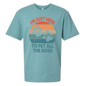 I'm Just Here To Pet All The Dogs Shirt Funny Dog Premium Sueded Cloud Jersey T-Shirt