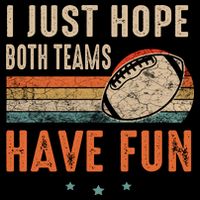 I Just Hope Both Teams Have Fun Retro Football Funny 16 in Basic Backpack