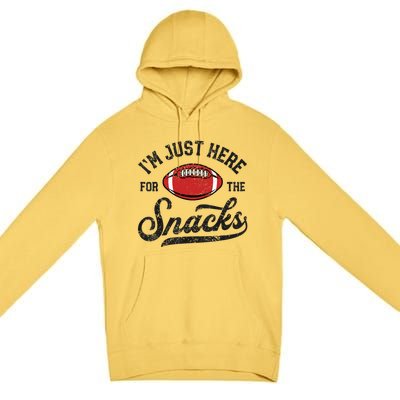 IM Just Here For The Snacks Funny Fantasy Football League Premium Pullover Hoodie