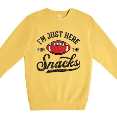 IM Just Here For The Snacks Funny Fantasy Football League Premium Crewneck Sweatshirt