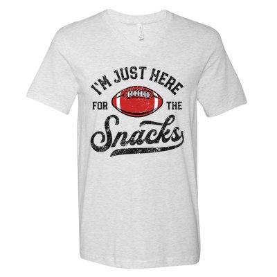 IM Just Here For The Snacks Funny Fantasy Football League V-Neck T-Shirt