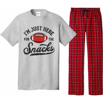 IM Just Here For The Snacks Funny Fantasy Football League Pajama Set