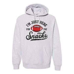 IM Just Here For The Snacks Funny Fantasy Football League Premium Hoodie