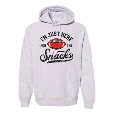 IM Just Here For The Snacks Funny Fantasy Football League Premium Hoodie