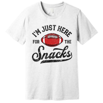 IM Just Here For The Snacks Funny Fantasy Football League Premium T-Shirt