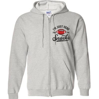 IM Just Here For The Snacks Funny Fantasy Football League Full Zip Hoodie