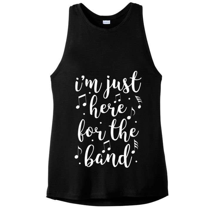 I'm Just Here For The Band Marching Halftime Show Ladies PosiCharge Tri-Blend Wicking Tank
