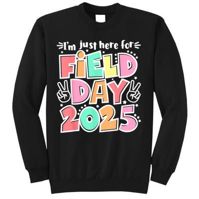 I'm Just Here For Field Day 2025 For  Field Day Orange Sweatshirt