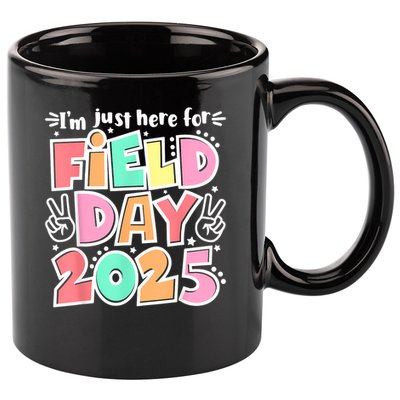 I'm Just Here For Field Day 2025 For  Field Day Orange 11oz C Handle Ceramic Mug