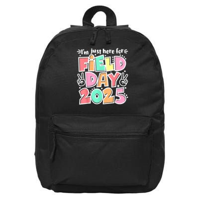 I'm Just Here For Field Day 2025 For  Field Day Orange 16 in Basic Backpack