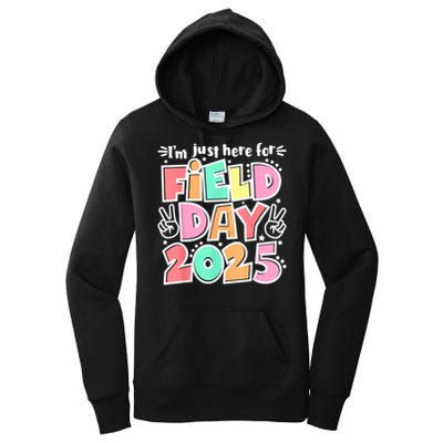 I'm Just Here For Field Day 2025 For  Field Day Orange Women's Pullover Hoodie