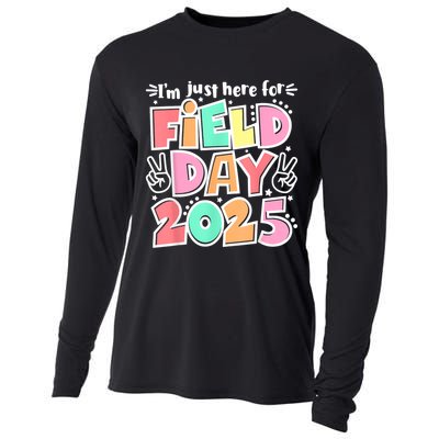 I'm Just Here For Field Day 2025 For  Field Day Orange Cooling Performance Long Sleeve Crew