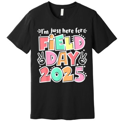 I'm Just Here For Field Day 2025 For  Field Day Orange Premium T-Shirt