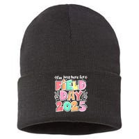 I'm Just Here For Field Day 2025 For  Field Day Orange Sustainable Knit Beanie