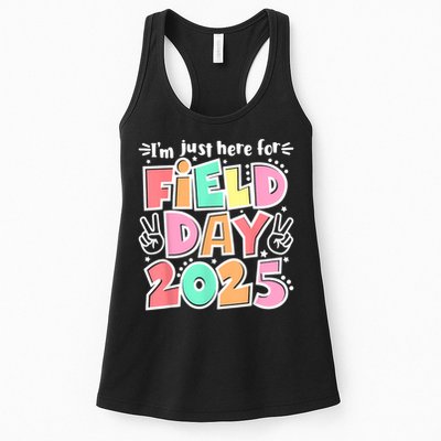 I'm Just Here For Field Day 2025 For  Field Day Orange Womens Tank Top