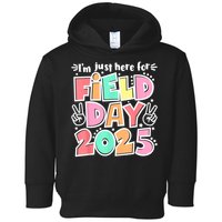 I'm Just Here For Field Day 2025 For  Field Day Orange Toddler Hoodie