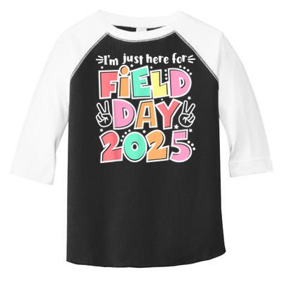 I'm Just Here For Field Day 2025 For  Field Day Orange Toddler Fine Jersey T-Shirt