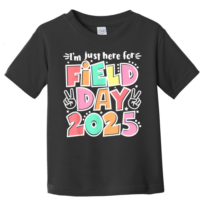 I'm Just Here For Field Day 2025 For  Field Day Orange Toddler T-Shirt