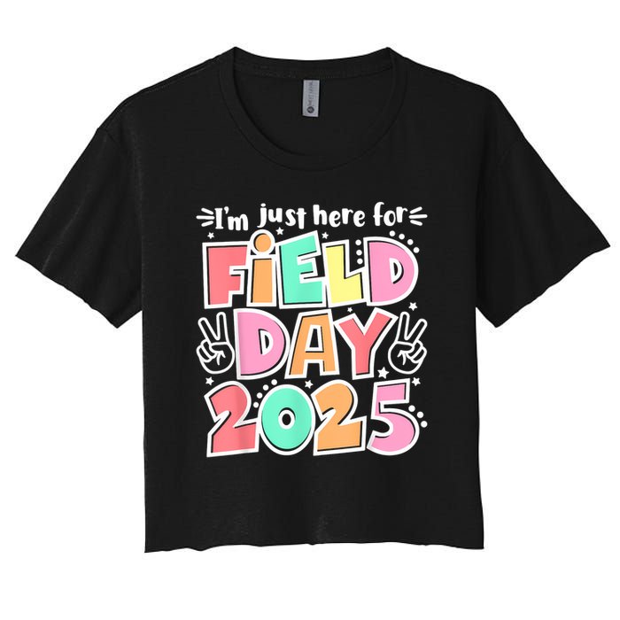 I'm Just Here For Field Day 2025 For  Field Day Orange Crop Top