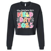 I'm Just Here For Field Day 2025 For  Field Day Orange Cropped Pullover Crew