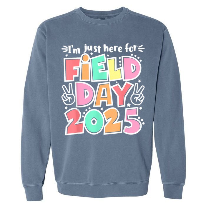 I'm Just Here For Field Day 2025 For  Field Day Orange Garment-Dyed Sweatshirt