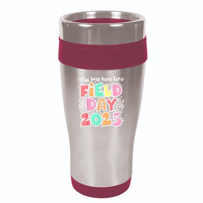 I'm Just Here For Field Day 2025 For  Field Day Orange 16oz Travel Tumbler