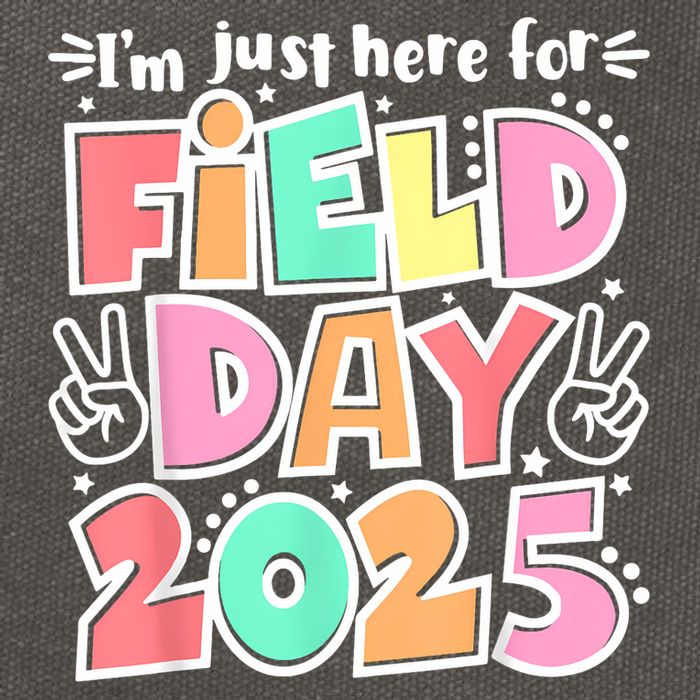 I'm Just Here For Field Day 2025 For  Field Day Orange Cotton Canvas Backpack